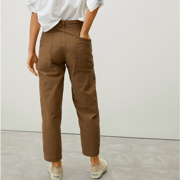 Everlane Womens The Fatigue Barrel Pants Size 2 Walnut Brown - Picture 3 of 10